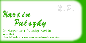 martin pulszky business card